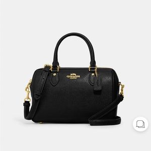 Rowan Coach Black Hand Bag with long strap